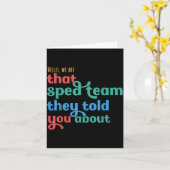Hallo dat Sped Team waarover de leraar vertelde Kaart (Gele Bloem)