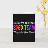 Hallo dat Sped Team waarover de leraar vertelde Kaart (Gele Bloem)