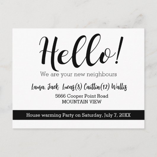 hallo de buren ontmoeten briefkaart (Voorkant)