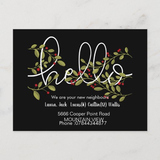 hallo de buren ontmoeten briefkaart (Voorkant)