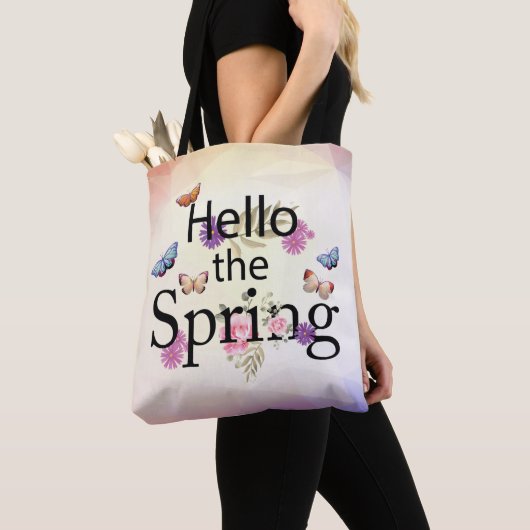 hallo de Canvas tas van de lentevloer (Dichtbij)