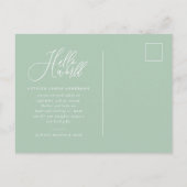 hallo de geboorteaankondiging van het wereldscript aankondigingskaart (Achterkant)