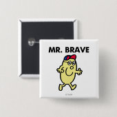Hallo de heer Brave WAVING Vierkante Button 5,1 Cm (Voorkant /achterkant)