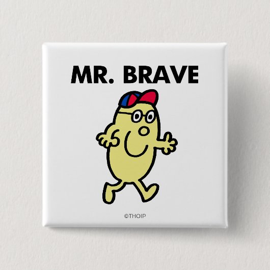 Hallo de heer Brave WAVING Vierkante Button 5,1 Cm (Voorkant)