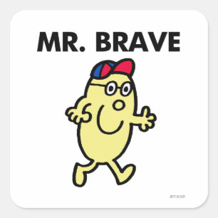 Hallo de heer Brave WAVING Vierkante Sticker