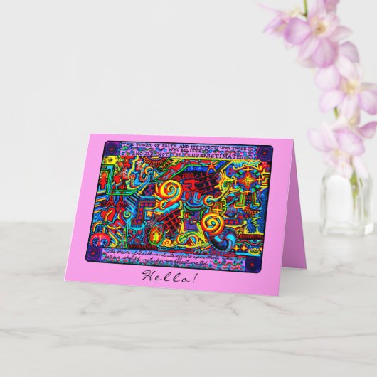 Hallo De kracht van het geloof La Fuerza de la Fe Kaart (Orchidee)