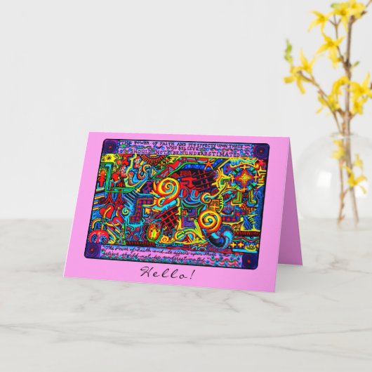 Hallo De kracht van het geloof La Fuerza de la Fe Kaart (Gele Bloem)