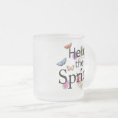 hallo de lentevloer matglas koffiemok (Voorkant rechts)