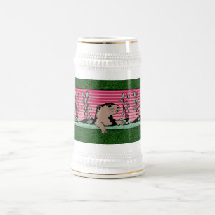hallo, de schaduw van Groundhog - Bierpul