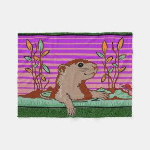 hallo, de schaduw van Groundhog - Fleece Deken