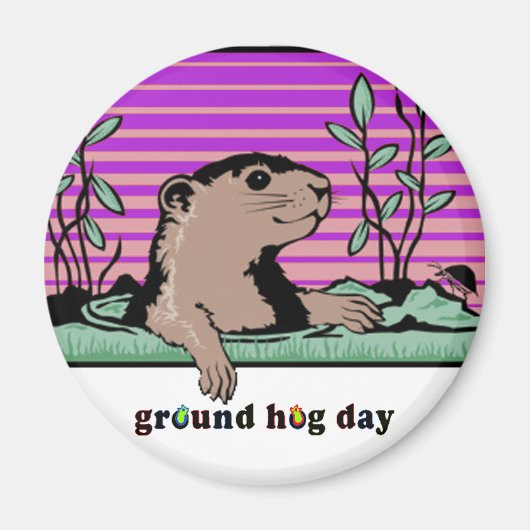 hallo, de schaduw van Groundhog - Magneet (Voorkant)