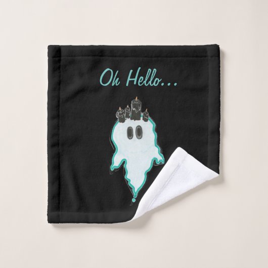Hallo...de vriendschappelijke kandle Ghost Bad Handdoek (Wasdoekje)
