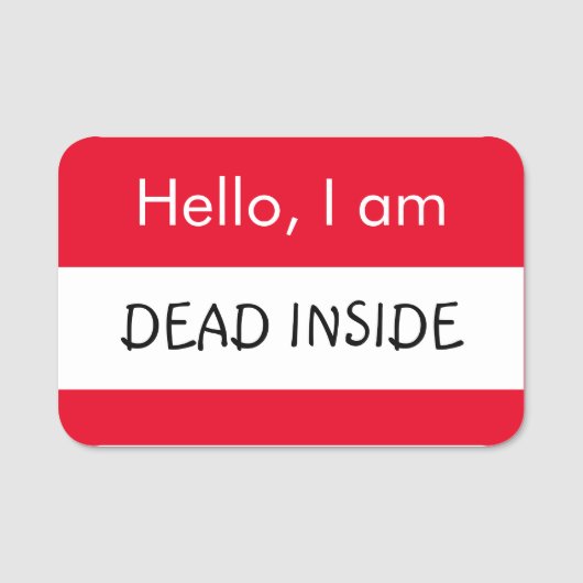 hallo... Dead Inside Naamplaatje (Voorkant)