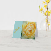 hallo "DELICATE CANDLE-LIGHT YELLOW ROSE / Kaart (Gele Bloem)