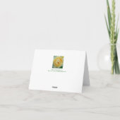 hallo "DELICATE CANDLE-LIGHT YELLOW ROSE / Kaart (Achterkant)
