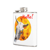 hallo! Demonsschedel en vuur Heupfles (Links)