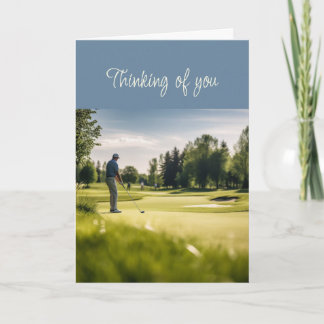 Hallo Denken aan je golfer op de golfbaan Kaart