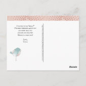 hallo denken aan je stutvogel briefkaart (Achterkant)