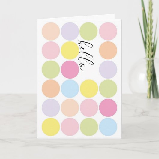 hallo "denken aan je" wenskaart kaart (Voorkant)