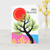 Hallo Denken aan Kaart (Gele Bloem)