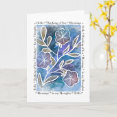 Hallo Denken aan uw bloemen op alcohol inkt Kaart (Gele Bloem)