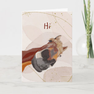 Hallo denking van je grappige paard die naar je ki kaart