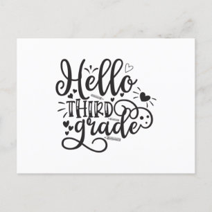 hallo derde graad briefkaart