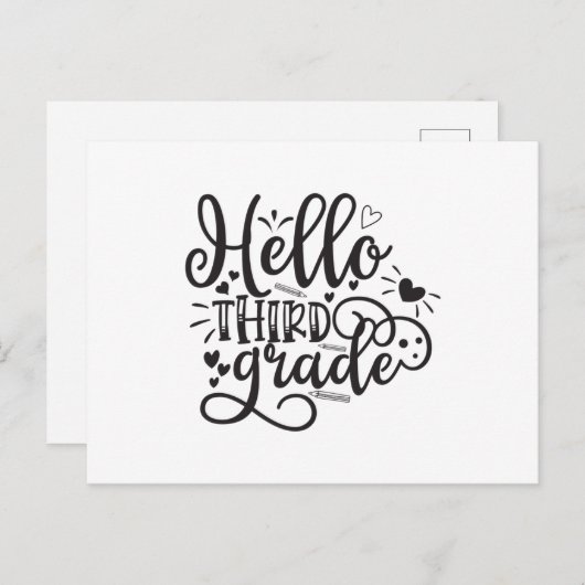 hallo derde graad briefkaart (Voorkant / Achterkant)