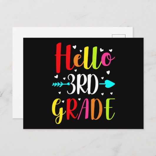 hallo derde graad leraar of student briefkaart (Voorkant / Achterkant)