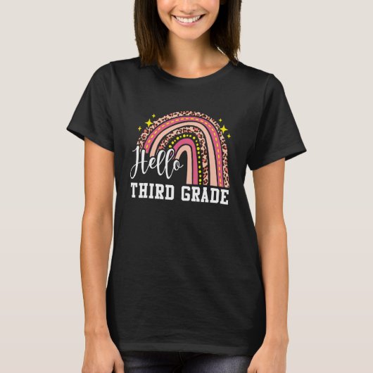 hallo derde graad Regenboogblad van de derde graad T-shirt (Voorkant)
