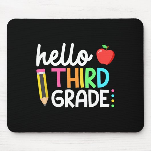 hallo derde graad team 3e graad terug naar school muismat (Voorkant)