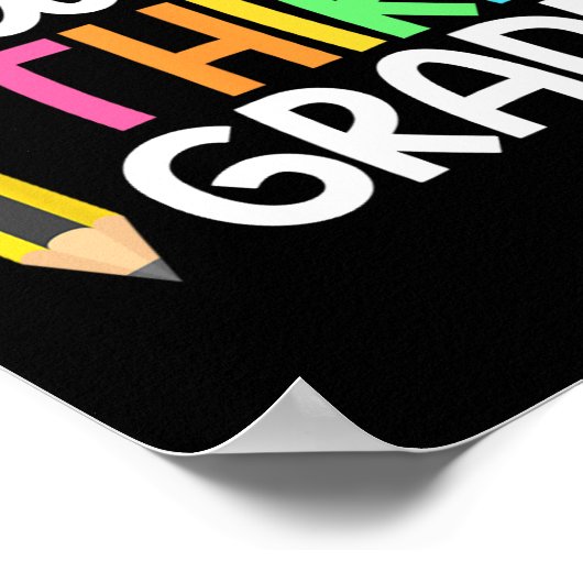 hallo derde graad team 3e graad terug naar school  poster (Hoek)