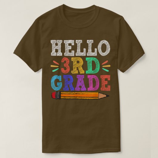 hallo derde graad team 3e graad terug naar school  t-shirt (Design voorkant)