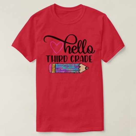 hallo derde graad team 3e graad terug naar school t-shirt (Design voorkant)