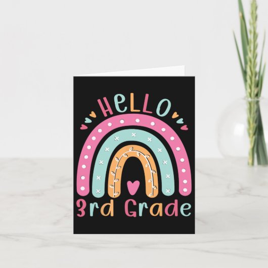 hallo derde graad terug naar school 3e graad leraa kaart (Voorkant)