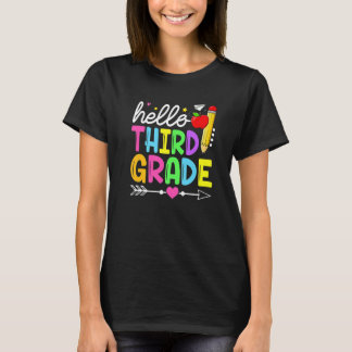 hallo derde graad terug naar school eerste dag Kin T-shirt