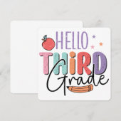 hallo derde graad Terug naar school Kaart (Voorkant / Achterkant)