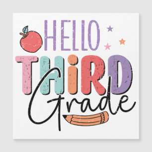 hallo derde graad Terug naar school Magnetische Uitnodiging