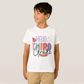 hallo derde graad Terug naar school T-shirt (Voorkant volledig)