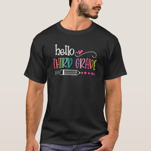 hallo derde graad terug naar school T - shirts van (Voorkant)