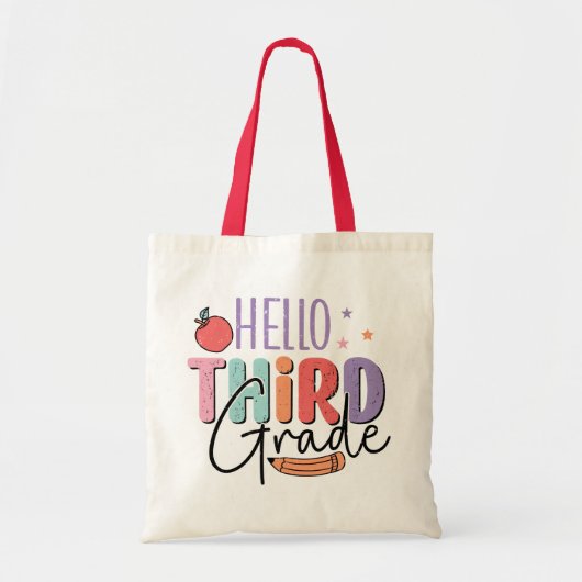 hallo derde graad Terug naar school Tote Bag (Voorkant)