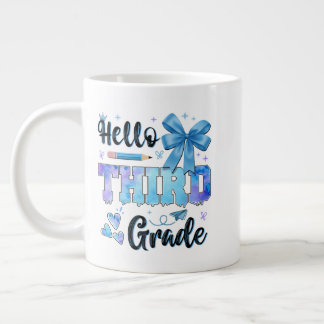 Hallo Derde Klas Eerste Dag Van School Coquette Grote Koffiekop