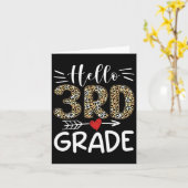 hallo derde klas eerste schooldag 3 kaart (Gele Bloem)