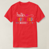 hallo derde klas Funny 3e klas terug naar school T T-shirt (Design voorkant)