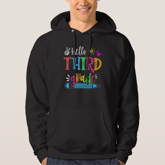 hallo derde klas hoodie (Voorkant)