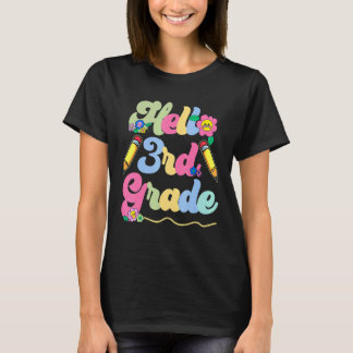 hallo derde klas Kinderen terug naar school derde T-shirt