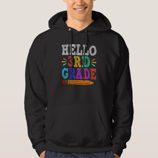 hallo derde klas leraar terug naar school hoodie (Voorkant)