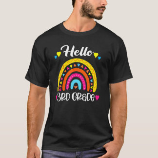 hallo derde klas regenboogleraar student terug naa t-shirt