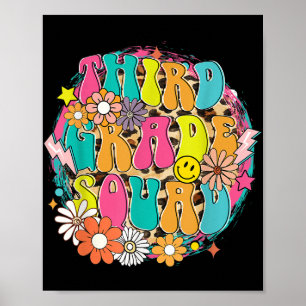 Hallo Derde klas Shirt - meisjes 3e klas outfit, Poster