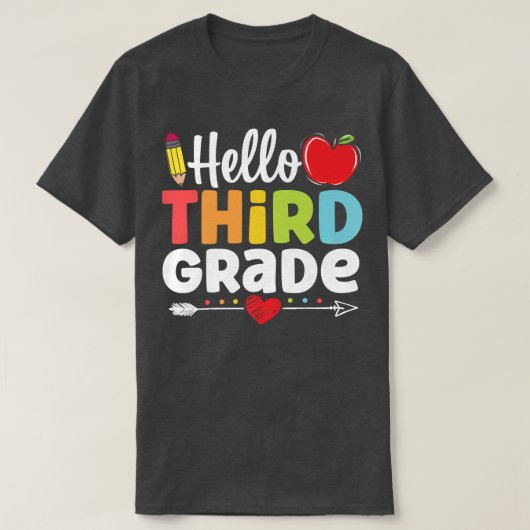 hallo derde klas team 3de klas terug naar school t-shirt (Design voorkant)